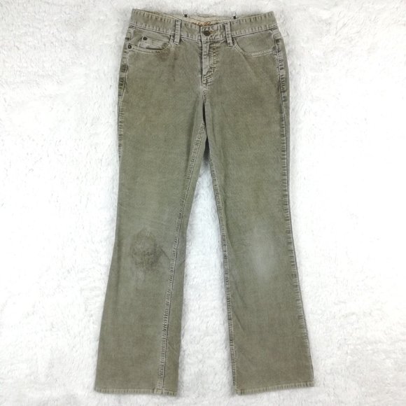 Eddie Bauer Womens Pants Corduroy Boot Cut‎ Classic Taupe Stretch Mid Rise 4 - Picture 1 of 14